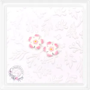 ⋅ CHERRY BLOSSOMS ⋅ Flatback Resin Embellishments ⋅ Per Pair ⋅