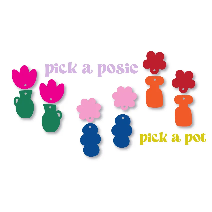 © Pick a Posie - Pick a Pot - Two Pair Set