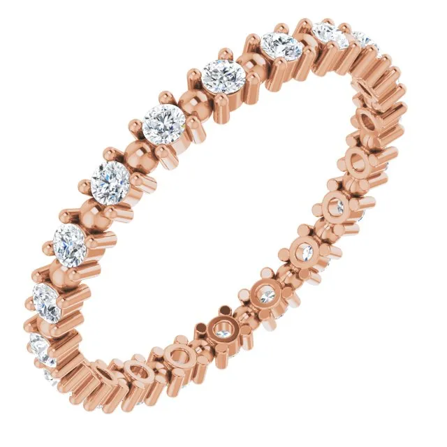 0.37 ct. Round Diamond Stackable Eternity Band