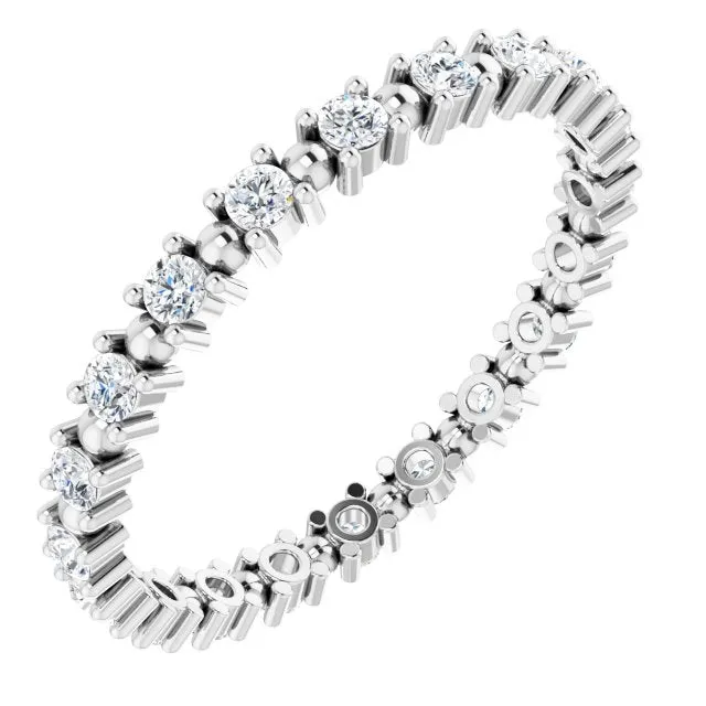 0.37 ct. Round Diamond Stackable Eternity Band