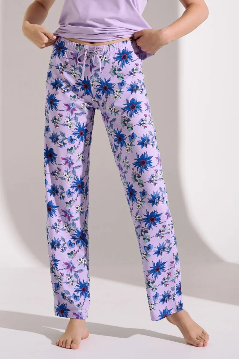 063474 FLOWERS Pyjama long trousers, short sleeves