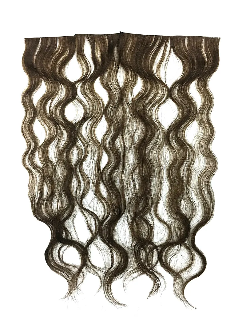 1 Pc Skin Weft Wavy Human Hair Extensions 14"