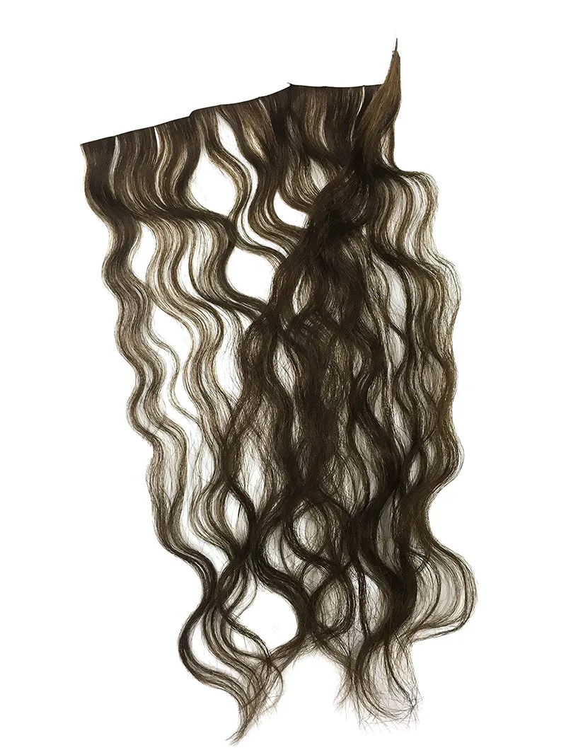 1 Pc Skin Weft Wavy Human Hair Extensions 14"