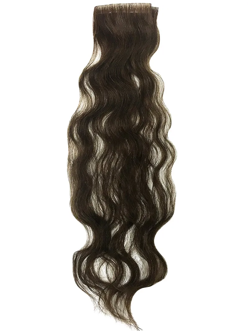 1 Pc Skin Weft Wavy Human Hair Extensions 14"