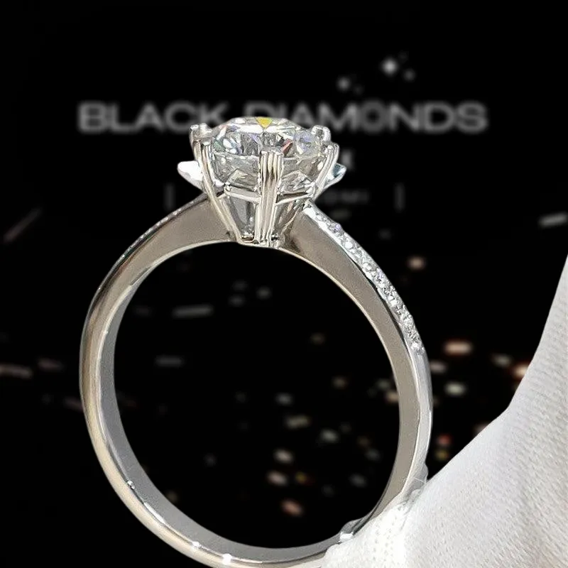 1.0 Ct Round Cut Diamond Snowflake Engagement Ring