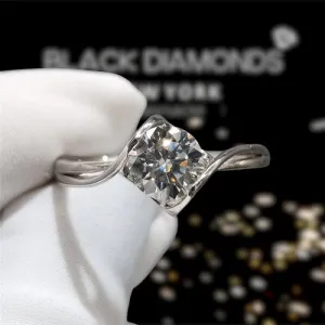 1.0 Ct Round Diamond Angel Engagement Ring