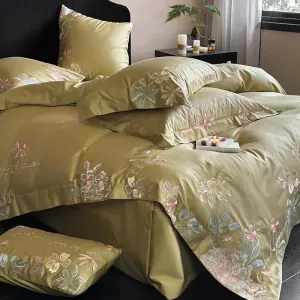 1000TC Egyptian Cotton Flowers Embroidery Bedding Set