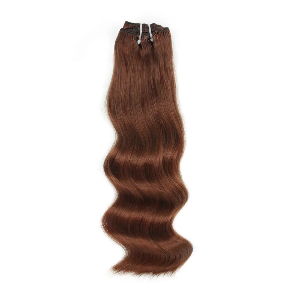 105G Platinum Dark Auburn 33# Clip in Hair Extensions