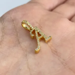 10K Cursive Initial Diamond Pendants Full Collection