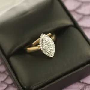 10K gold 0.50 Carat Marquise Diamond Ring