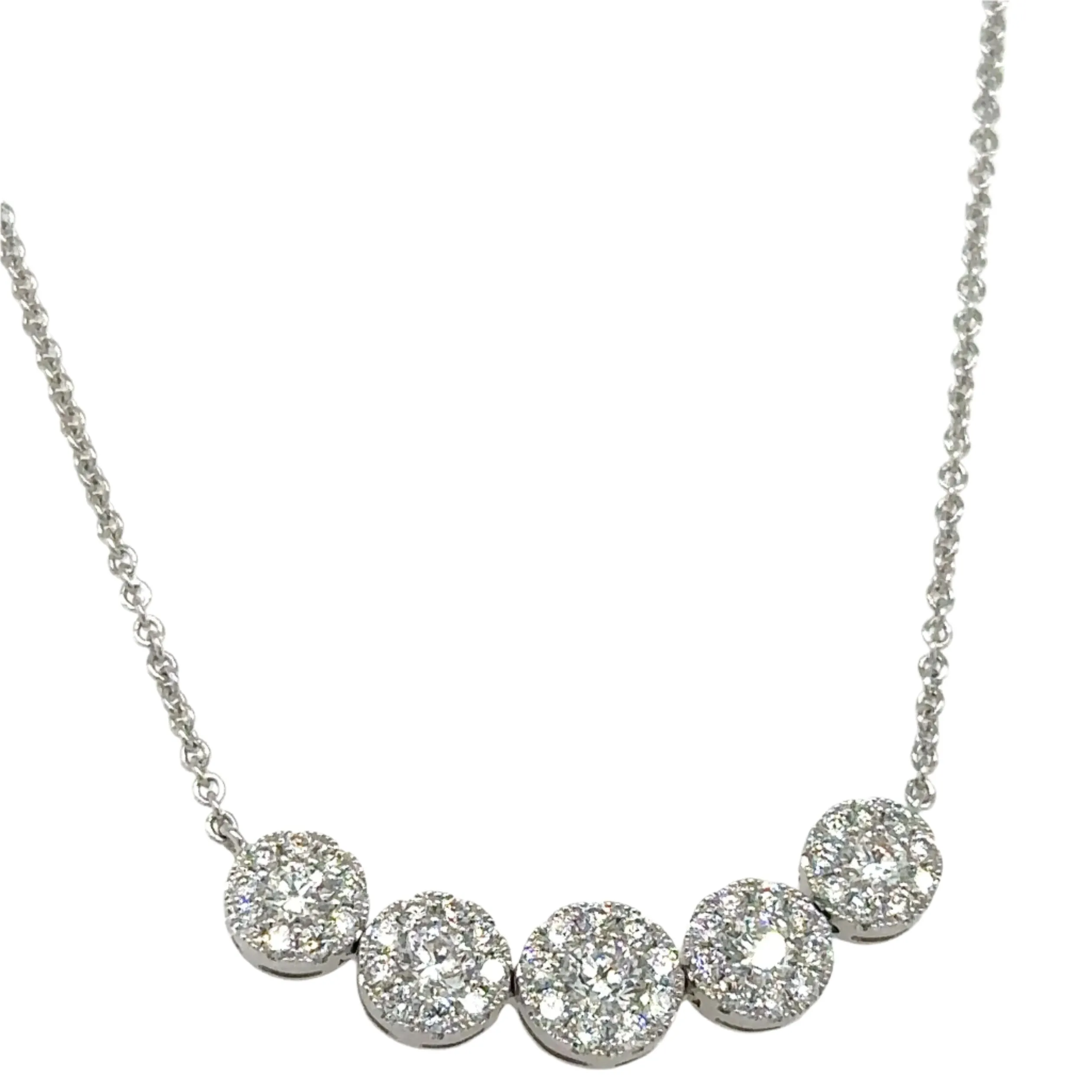 1.10ct tw Diamond Station Chain Necklace