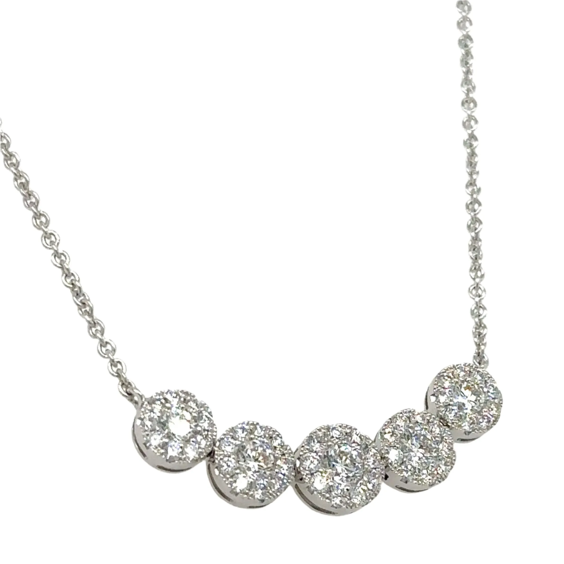 1.10ct tw Diamond Station Chain Necklace