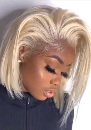 12-14"  Blonde  Straight Wig<BR>  Luxury  Life Collection <BR> 250% Density