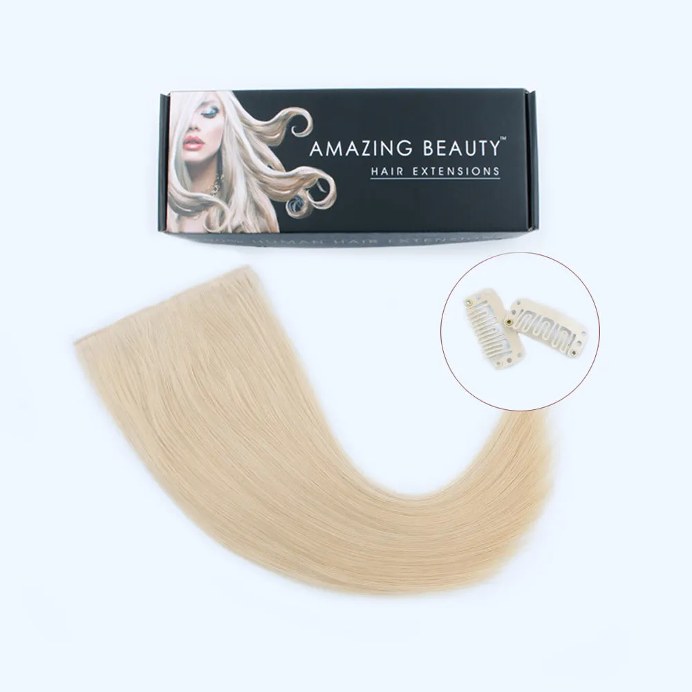 120G Platinum Blonde 60# Clip in Hair Extensions