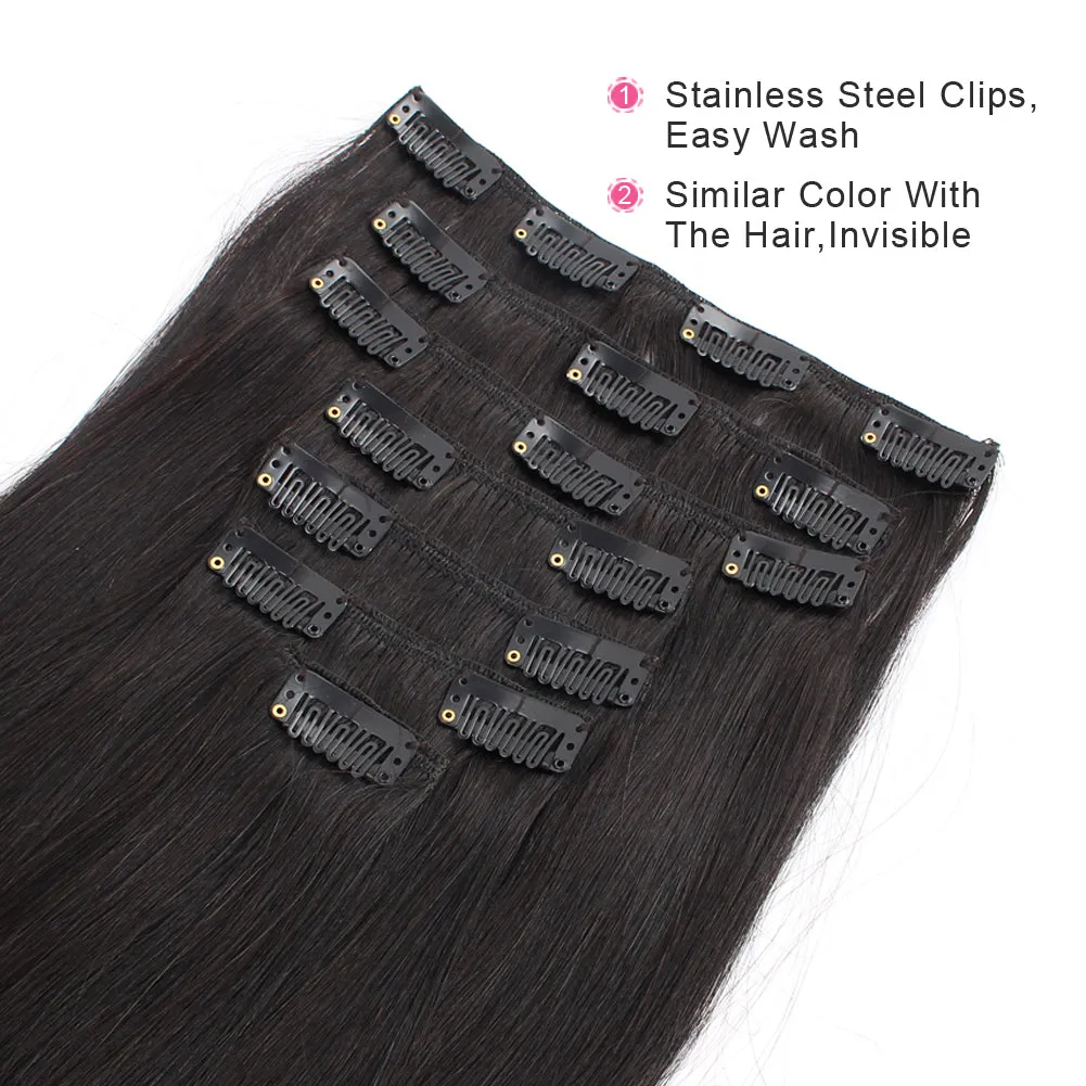 14 Inch Hair Extensions | Clip in Hair Extensions for Black Women