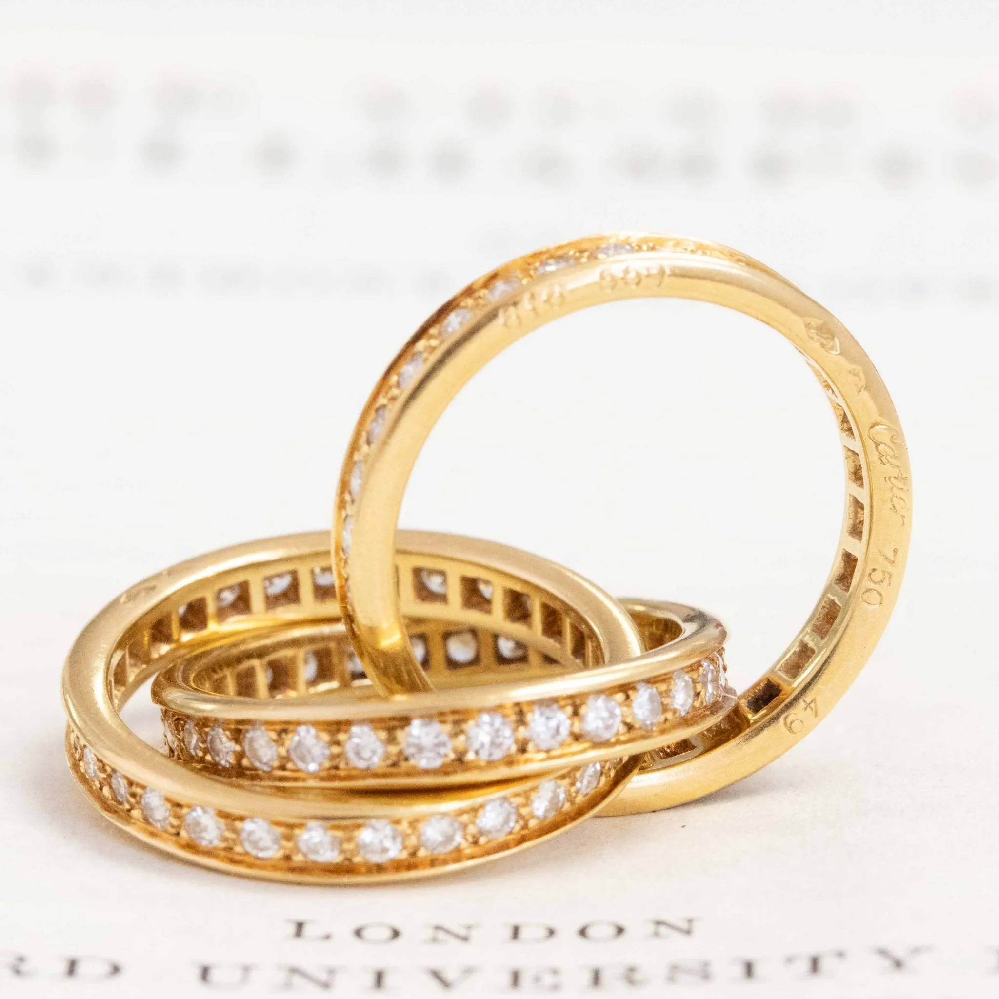 1.40ctw Diamond Eternity Rolling Ring by Cartier France