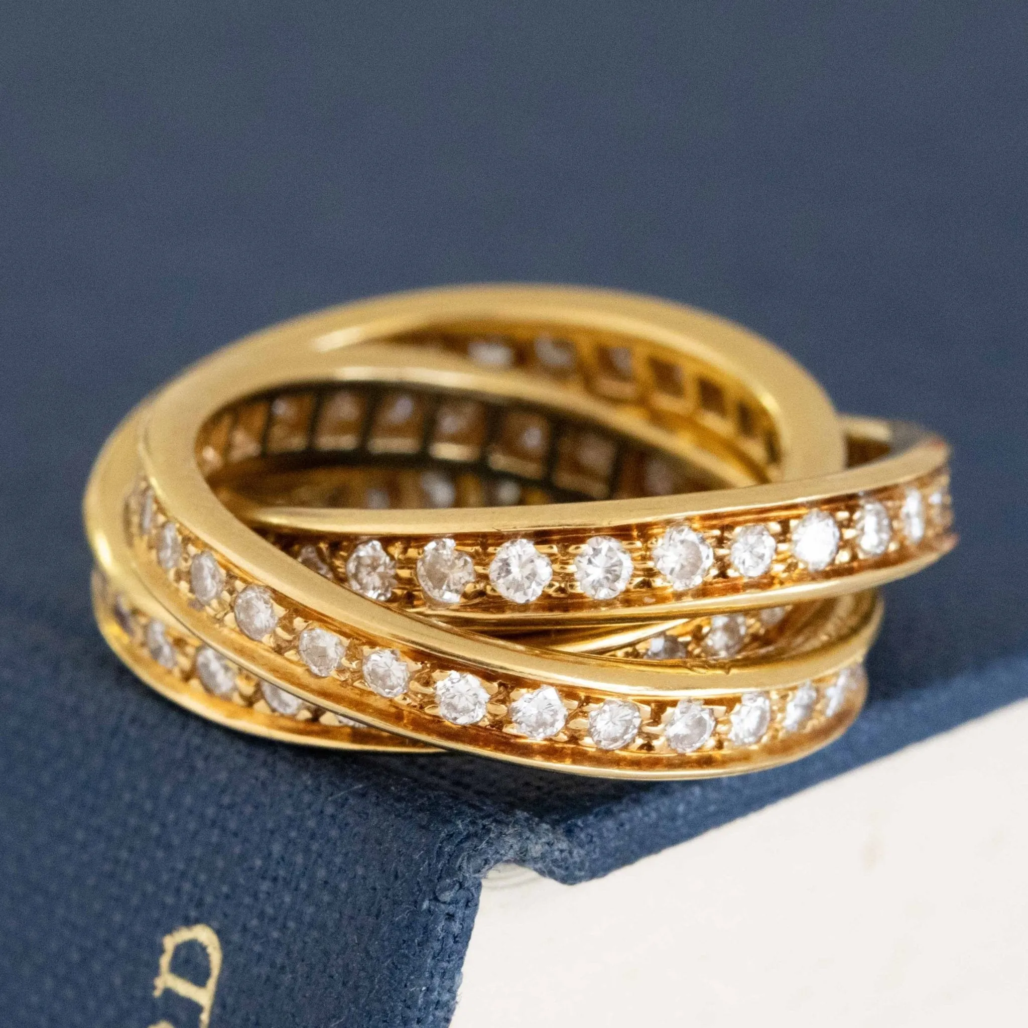 1.40ctw Diamond Eternity Rolling Ring by Cartier France