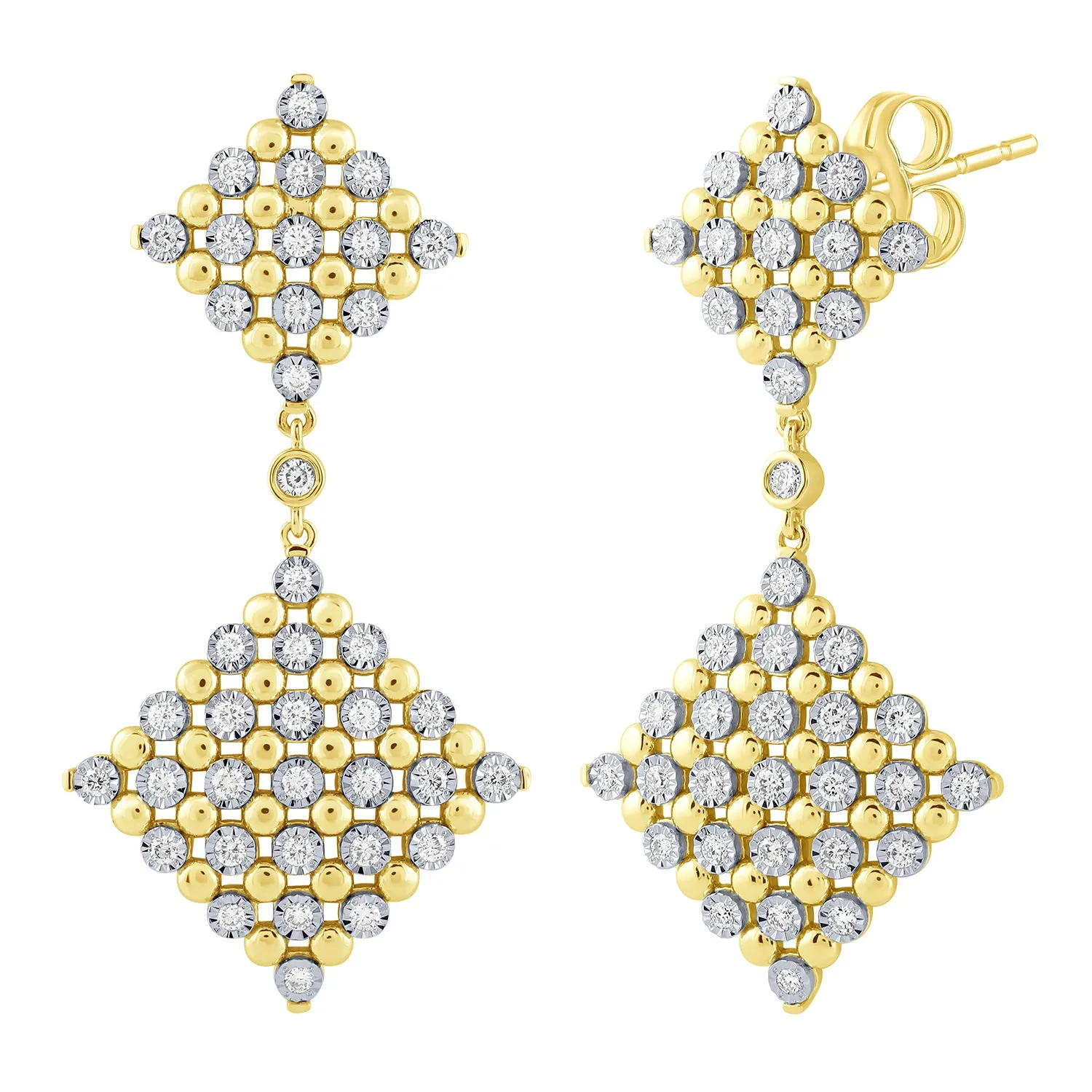 14K Gold & 1.0 TCW Lab-Grown Diamond Drop Earrings
