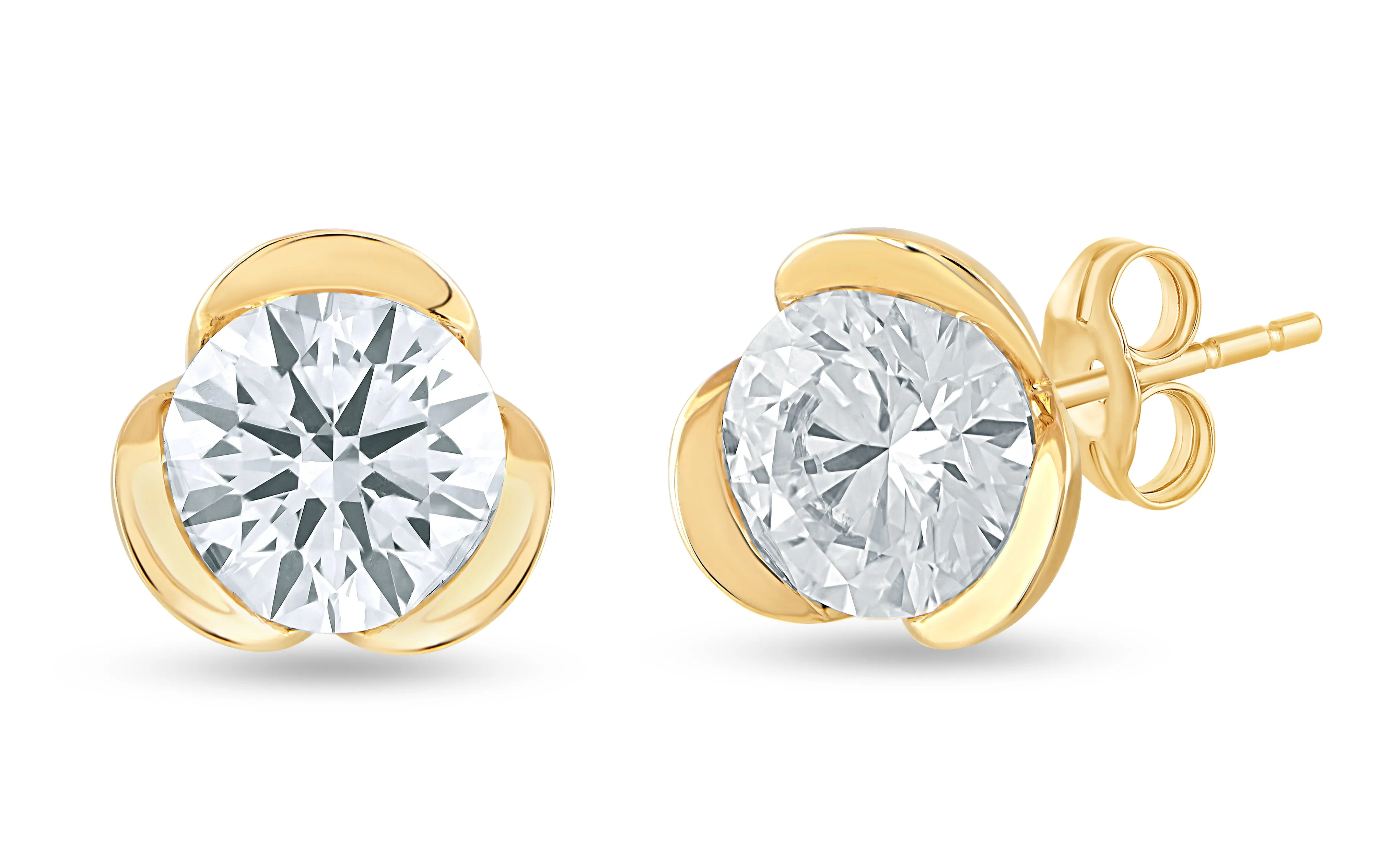 14K Gold & 2 TCW Lab-Grown Diamond Earrings