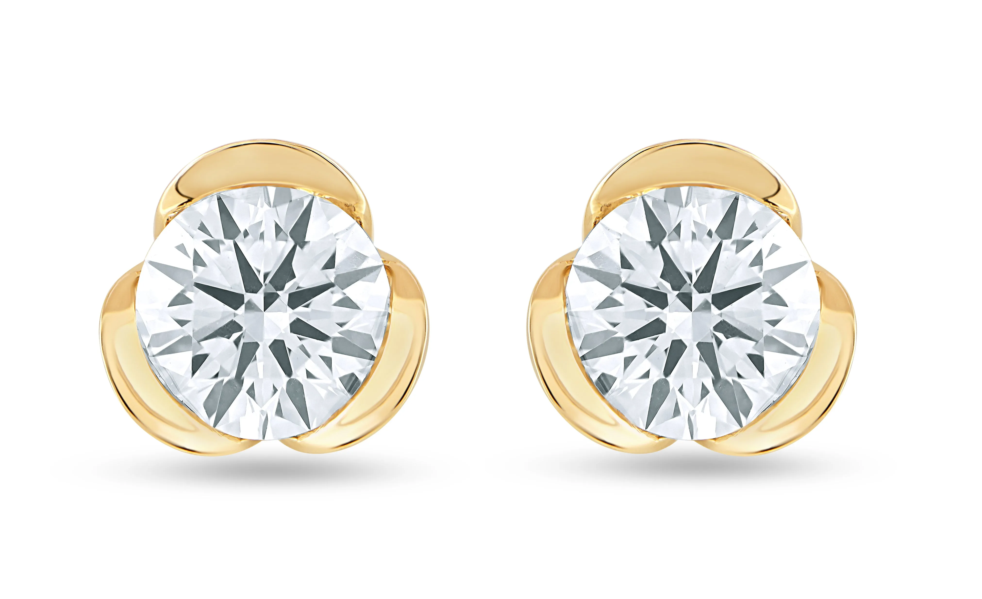 14K Gold & 2 TCW Lab-Grown Diamond Earrings