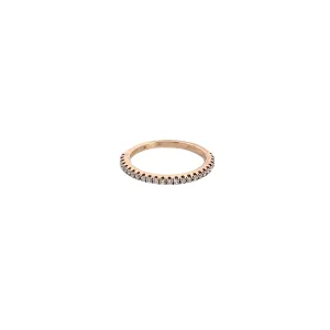 14k  Rose Gold .30ct G VS2 Round Diamond Stackable Wedding Ring Size 5 1/2