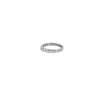 14k White Gold 1.10ct E VS2 Asscher-Cut Diamond Anniversary Ring Size 5 1/2
