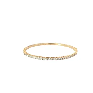 14k Yellow Gold 2.15ct G VS2 Round  Diamond Flex Tennis Bracelet