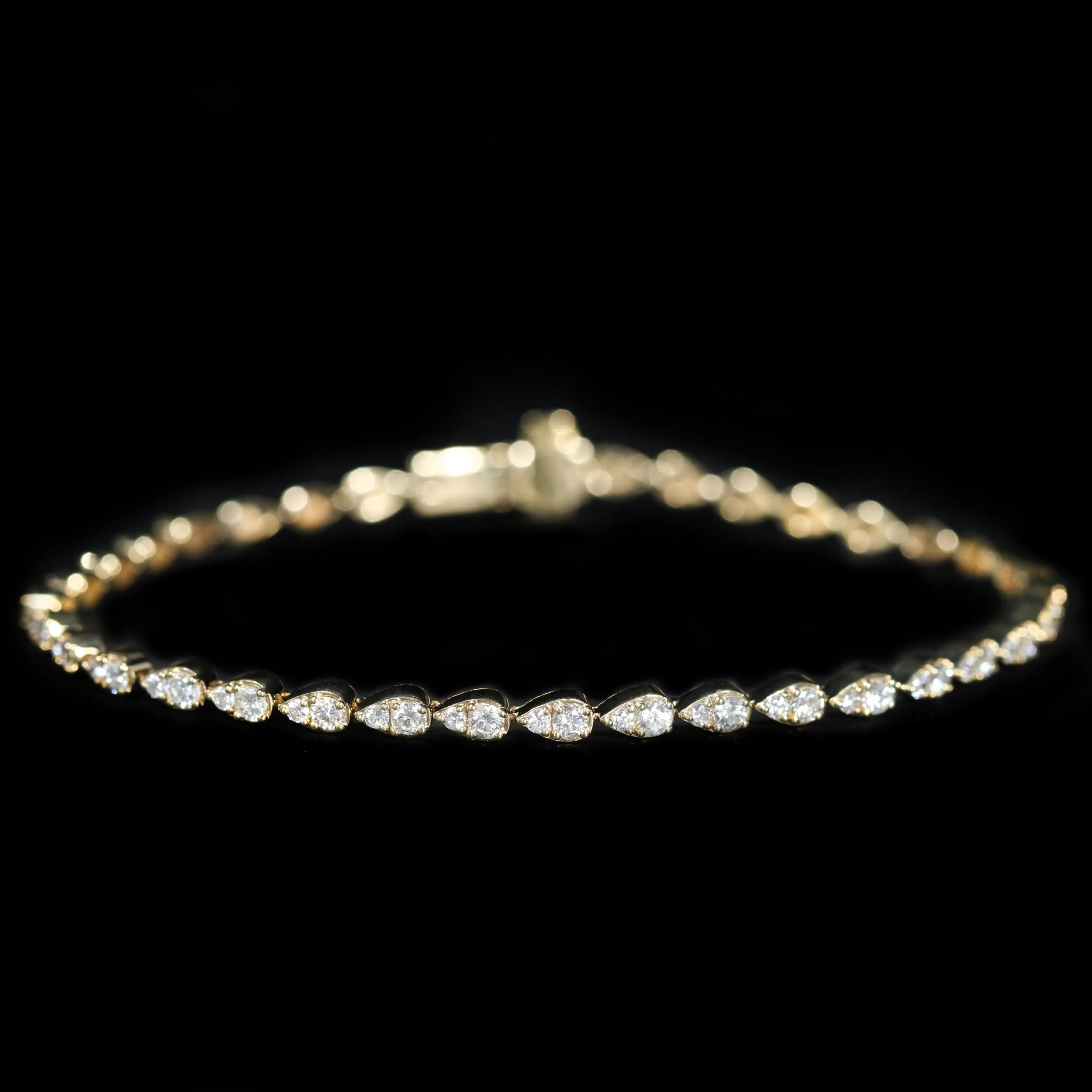 14K Yellow Gold 2.36 CTW Diamond Link Bracelet