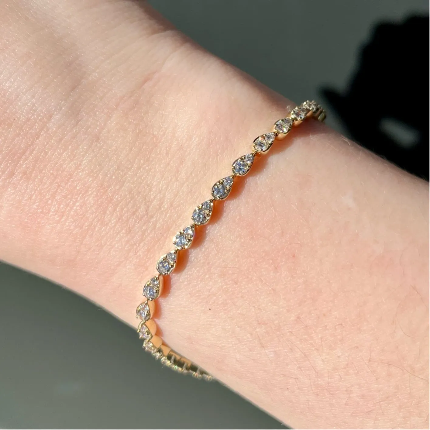 14K Yellow Gold 2.36 CTW Diamond Link Bracelet