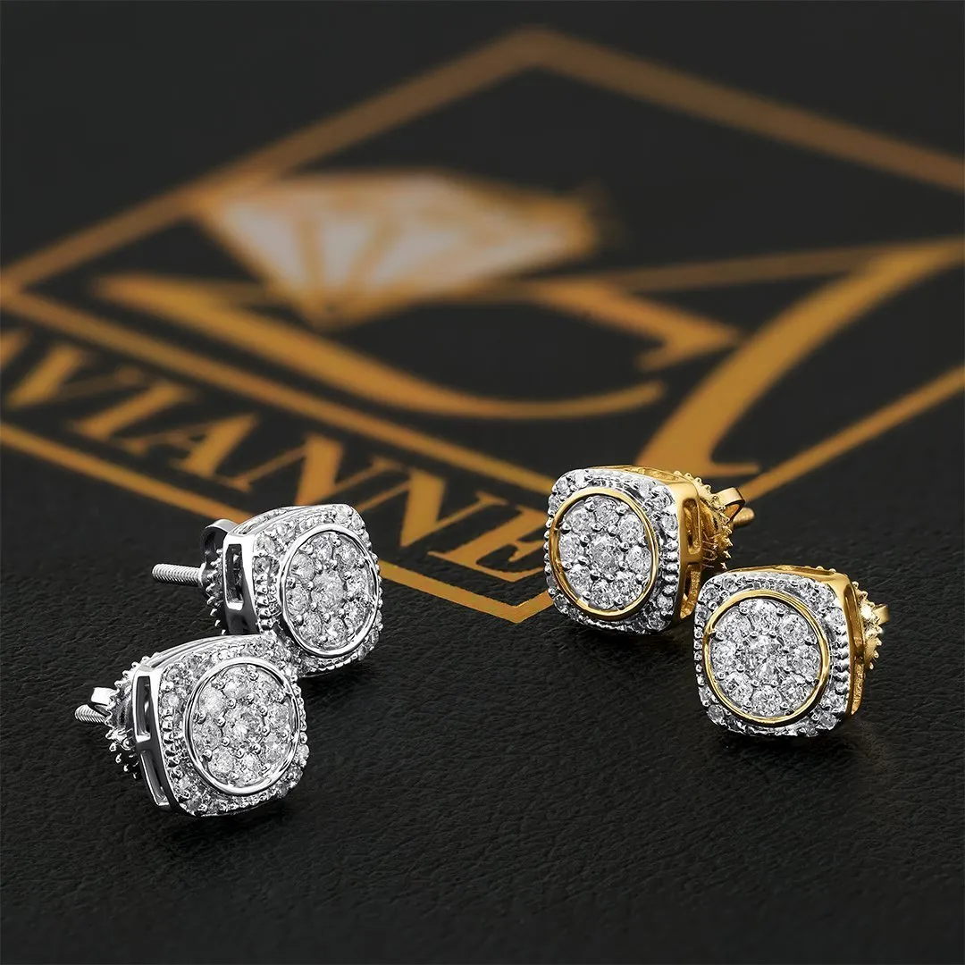 14k Yellow Gold Diamond Stud Earring 0.35 Ctw