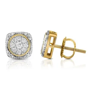 14k Yellow Gold Diamond Stud Earring 0.35 Ctw