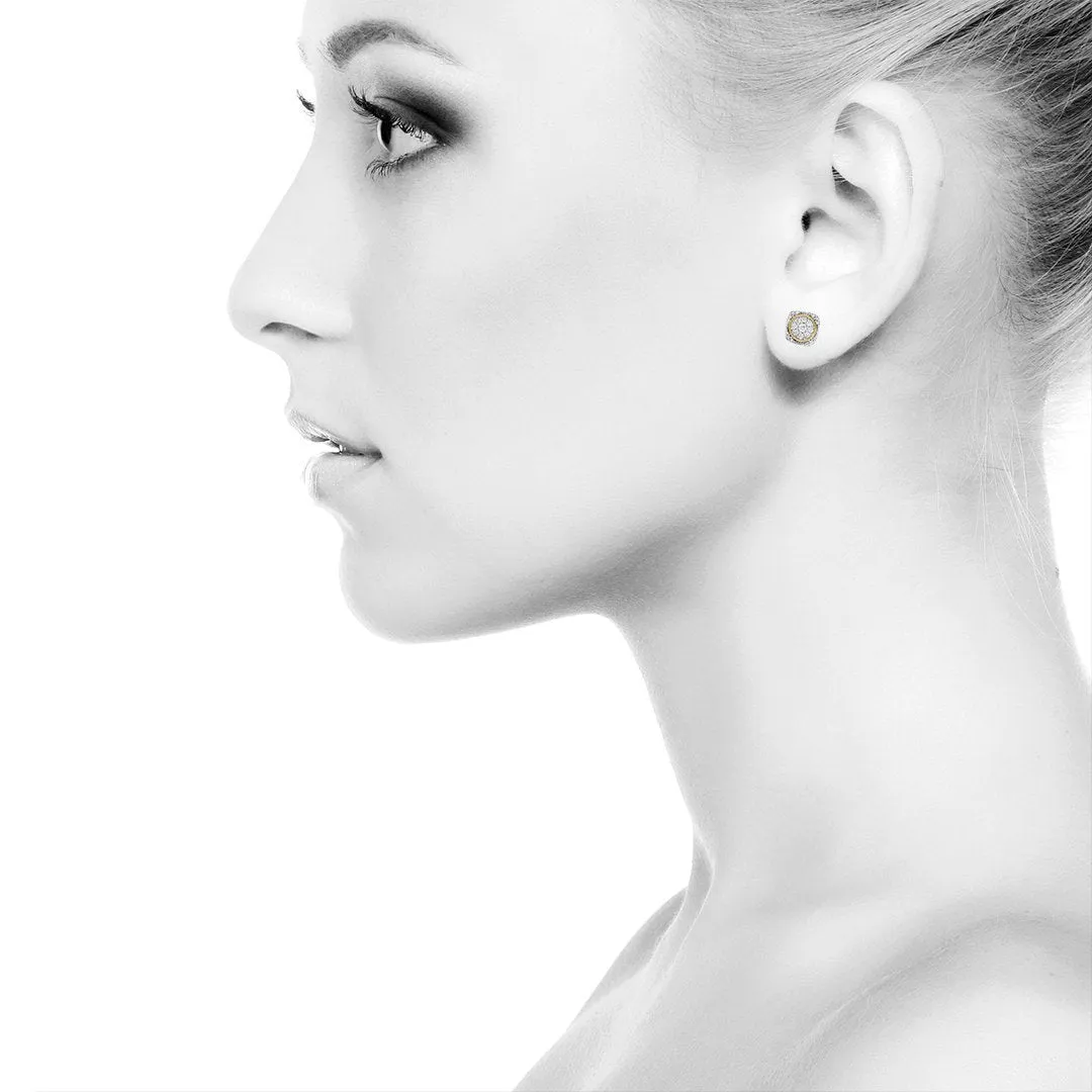 14k Yellow Gold Diamond Stud Earring 0.35 Ctw