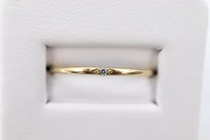 14k yellow gold stalking ring 0.2 carat 1st,round diamond