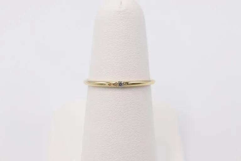 14k yellow gold stalking ring 0.2 carat 1st,round diamond