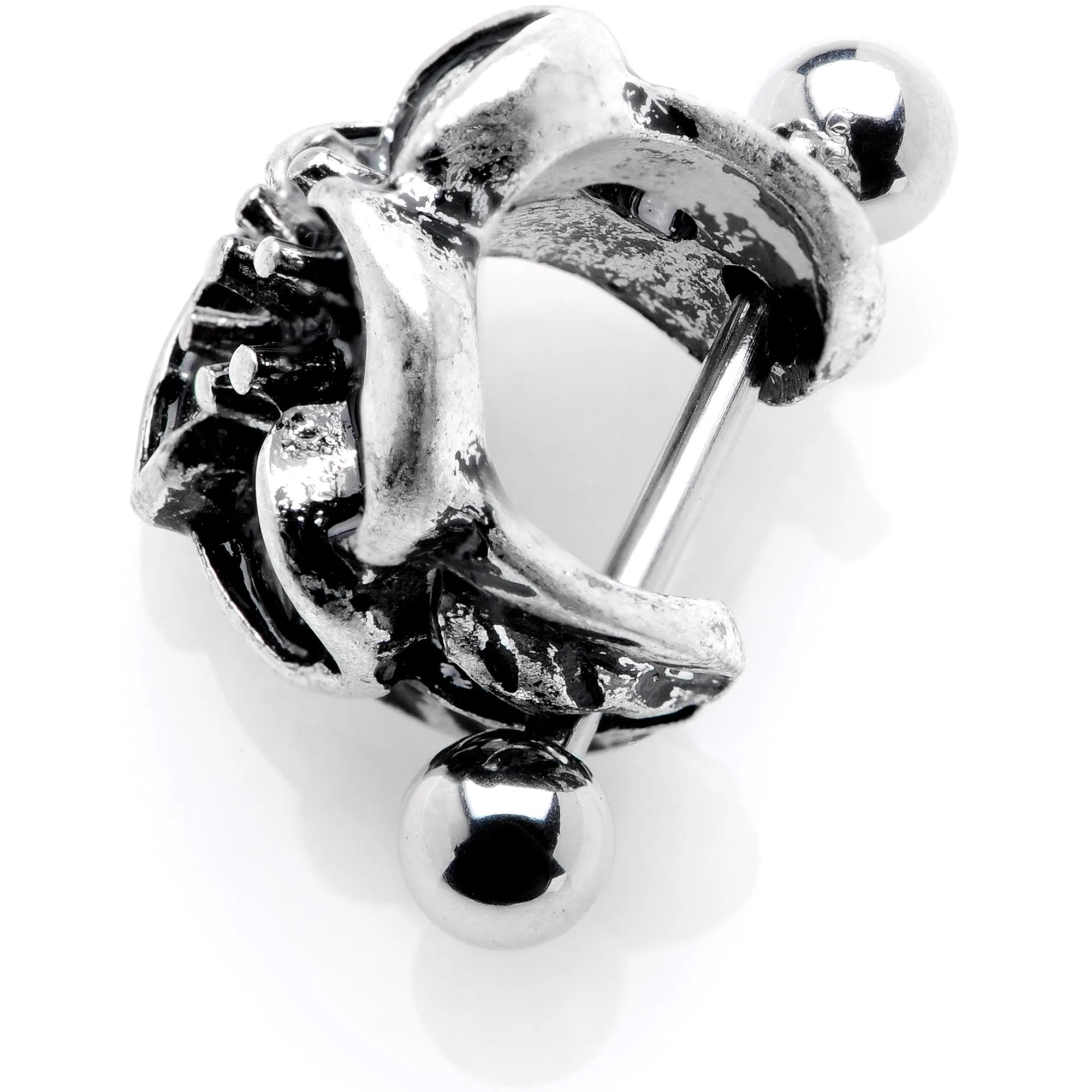 16 Gauge 1/2 Blooming Tropical Flower Cuff Cartilage Earring