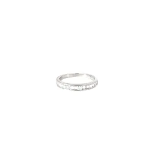 18k white gold .50CT F VS2 baguette Diamond Ring