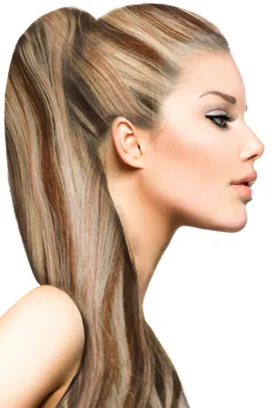 18" Clip In Hair Extensions: No P4-613 Dark Brown/ Monroe Blonde