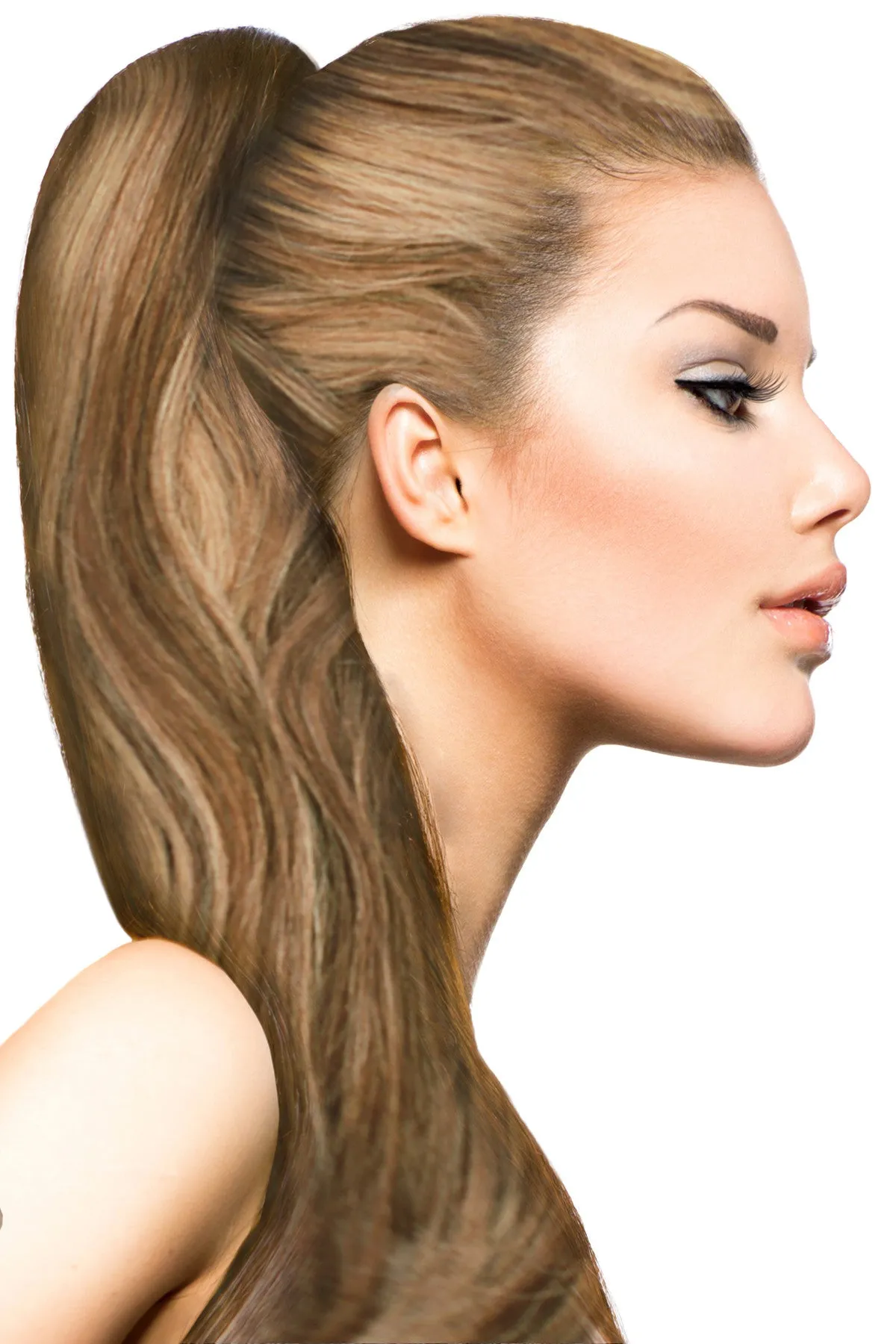 18" Clip In Hair Extensions: No. P6-27 Chestnut Brown/ Blonde