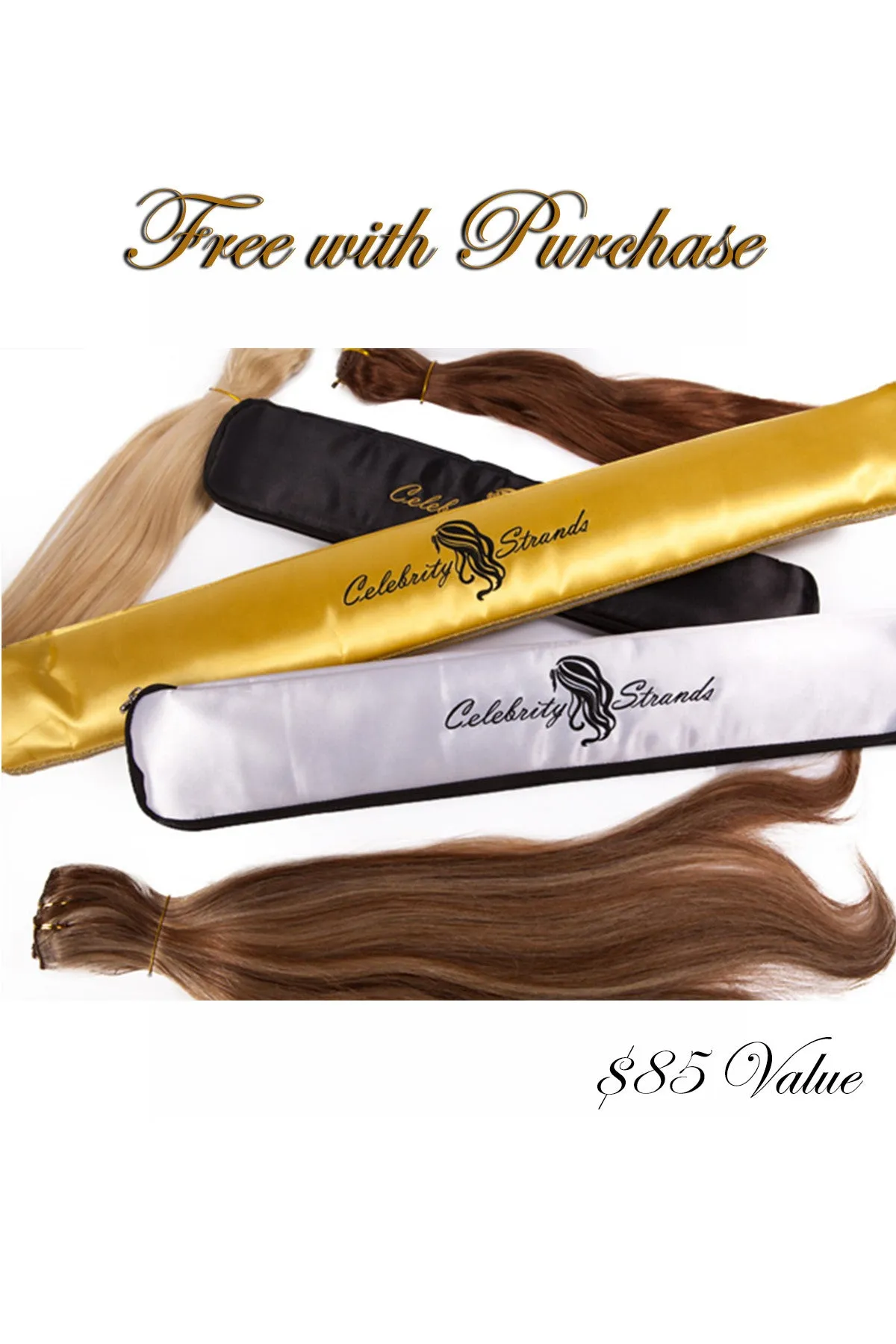 18" Clip In Hair Extensions: No. P6-27 Chestnut Brown/ Blonde