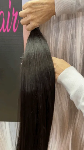 #1B Light Jett Black  (New Pull Thru Design) 100 gram pack New Virgin Hair