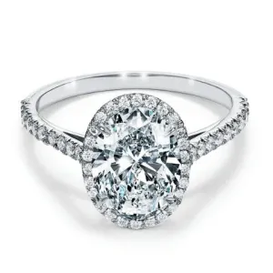 2.0ct Oval-cut Diamond Four Prong Engagement Ring