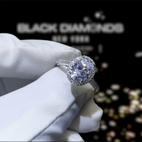 2.0ct Oval-cut Diamond Four Prong Engagement Ring