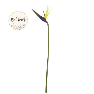 20" Real Touch Bird of Paradise-navy/begonia/orange