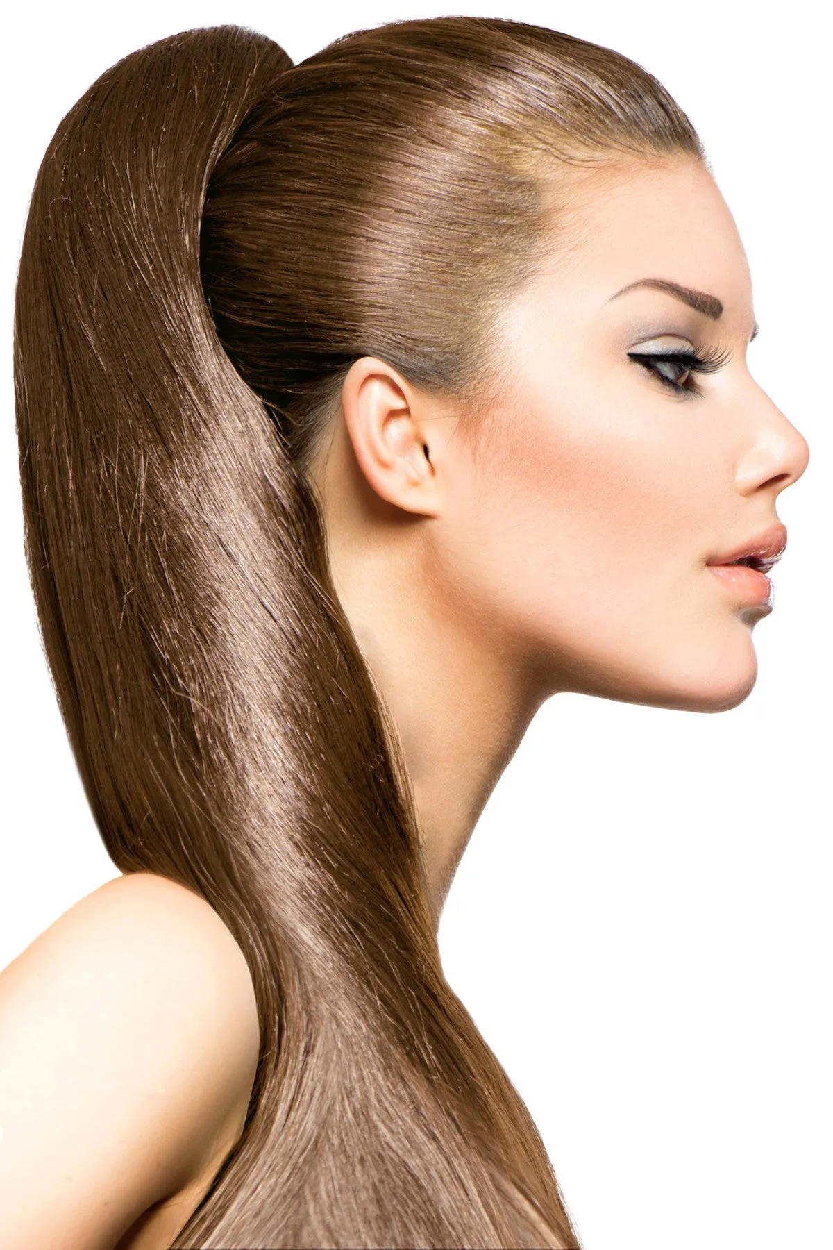 21" Clip In Hair Extensions: No 5 Light Ash Brown