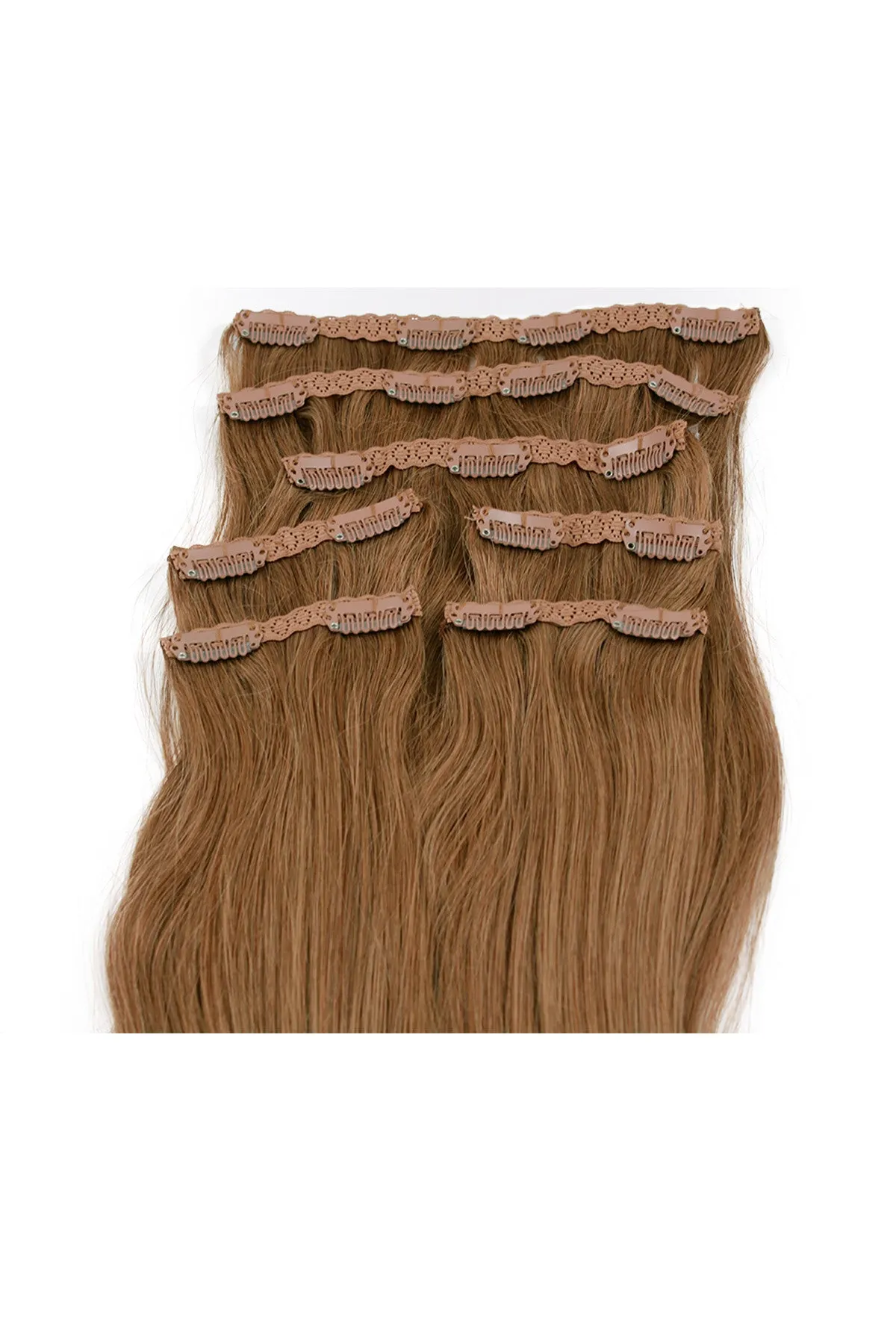 21" Clip In Hair Extensions: No 5 Light Ash Brown