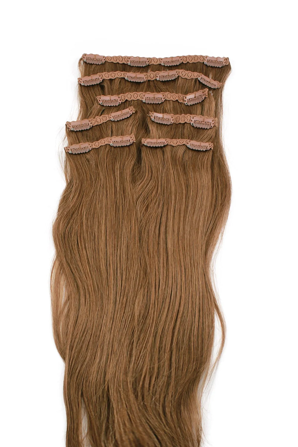 21" Clip In Hair Extensions: No 5 Light Ash Brown