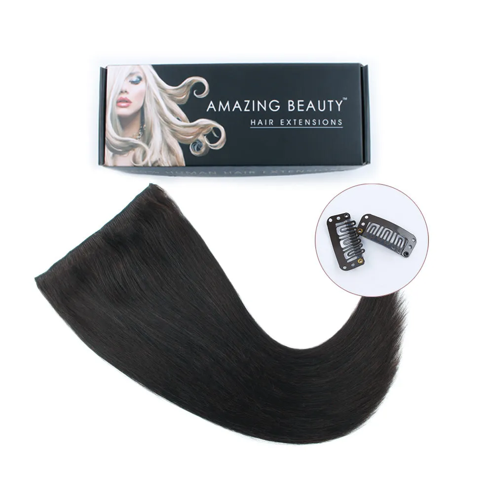 220g Off Black 1B# Clip In Hair Extensions 22"