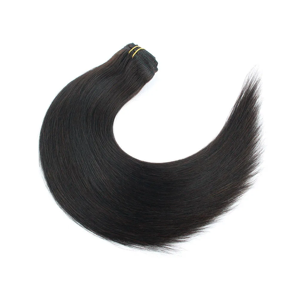 220g Off Black 1B# Clip In Hair Extensions 22"
