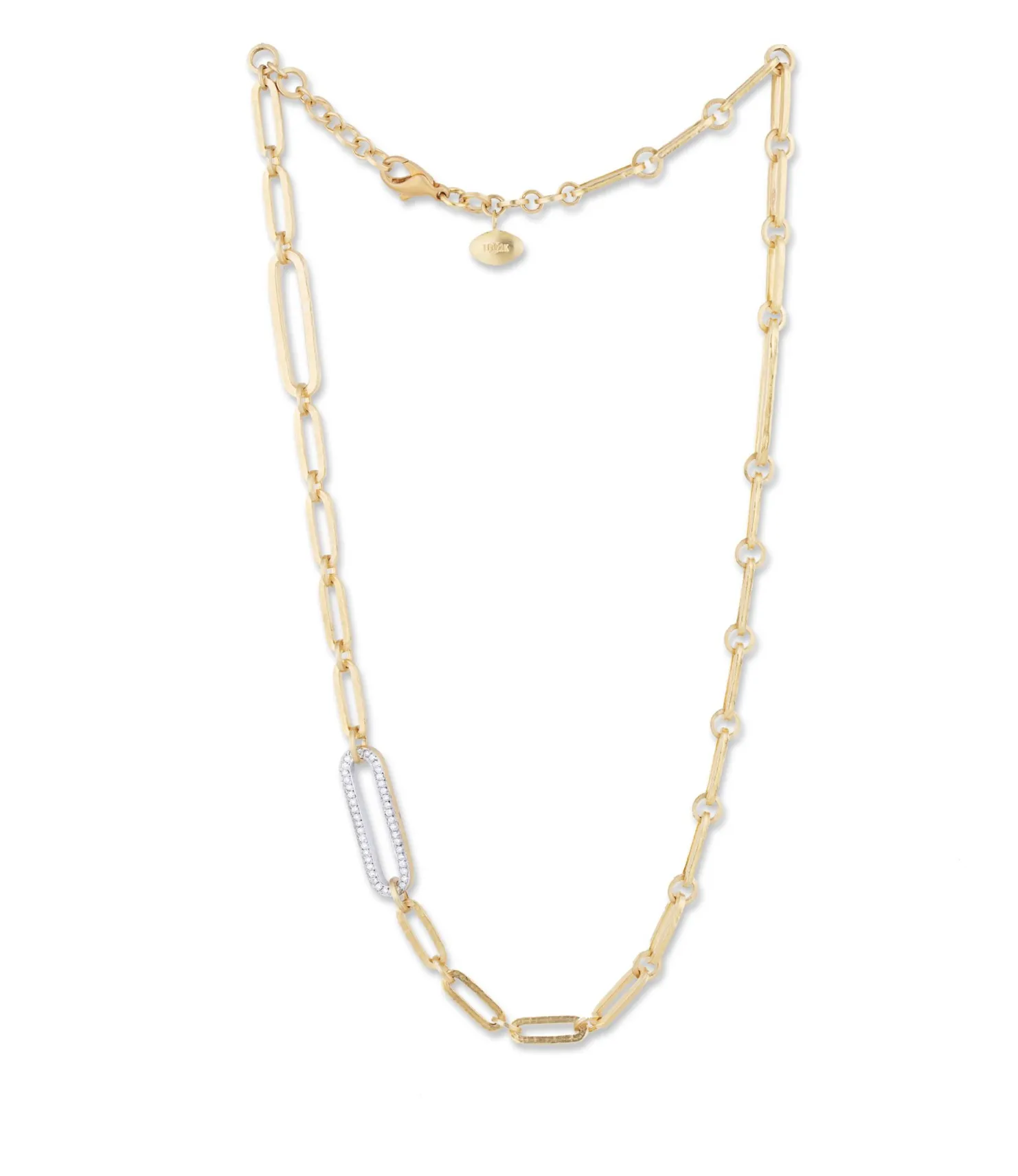 22K Heavy Gold & Diamond Link Chain