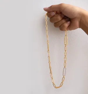 22K Heavy Gold & Diamond Link Chain